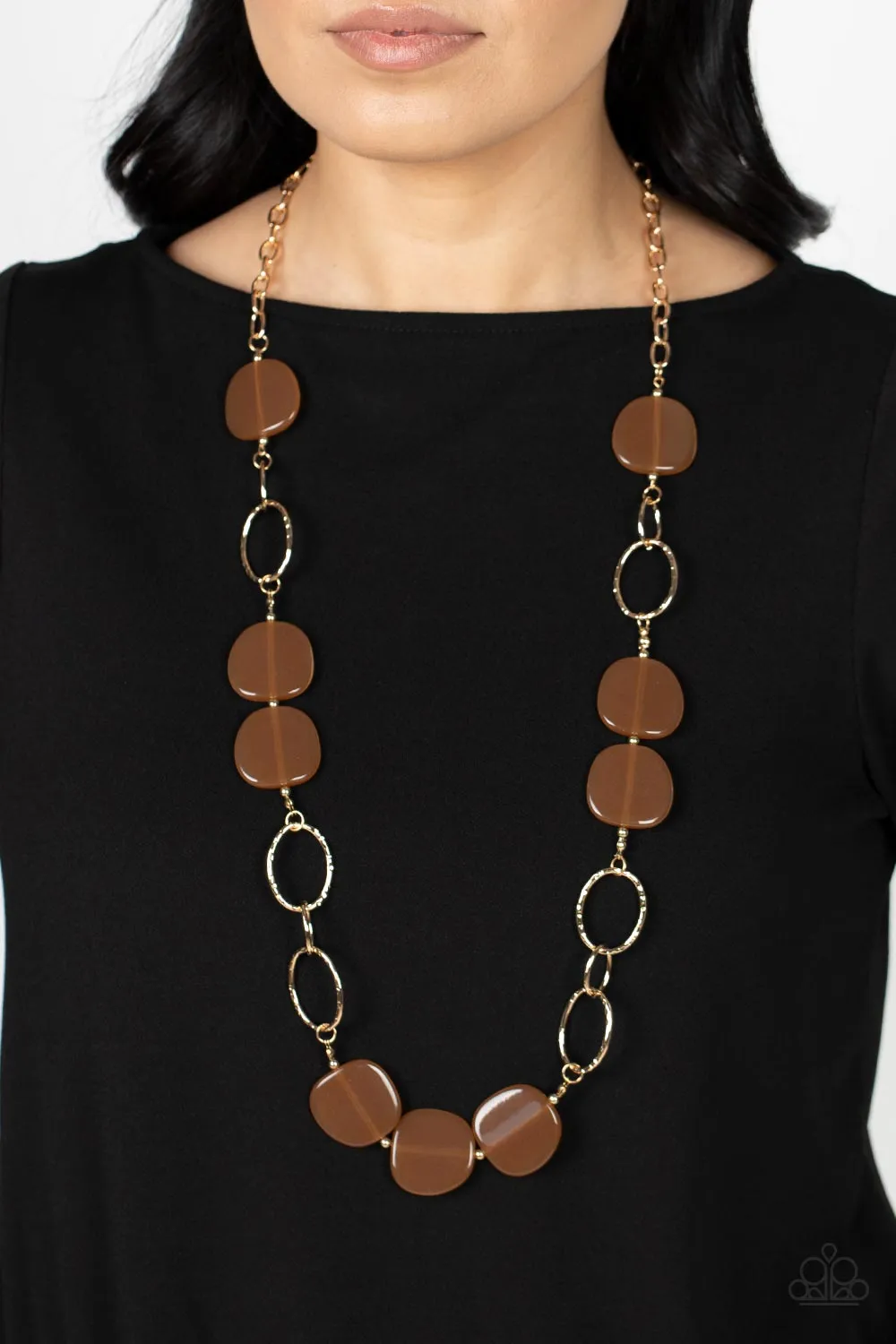 Necklaces Posh Promenade - Brown