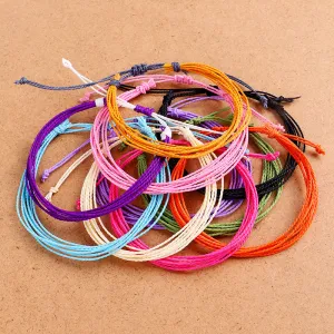 New Wax Thread Braided Bracelet Multicolor Bohemian Bracelet