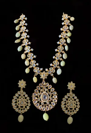 NS101 Ashrita polki necklace with earrings ( READY TO SHIP)