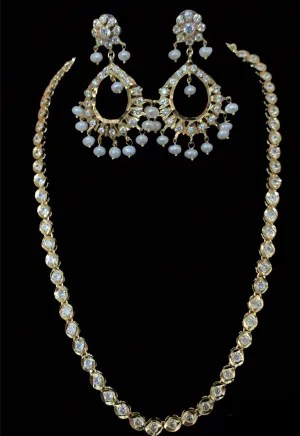 NS94 Bhanu  necklace with chandbali ( READY TO SHIP )