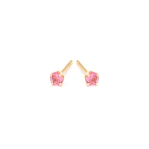 October Birthstone 14k Gold Plated Stud Earrings