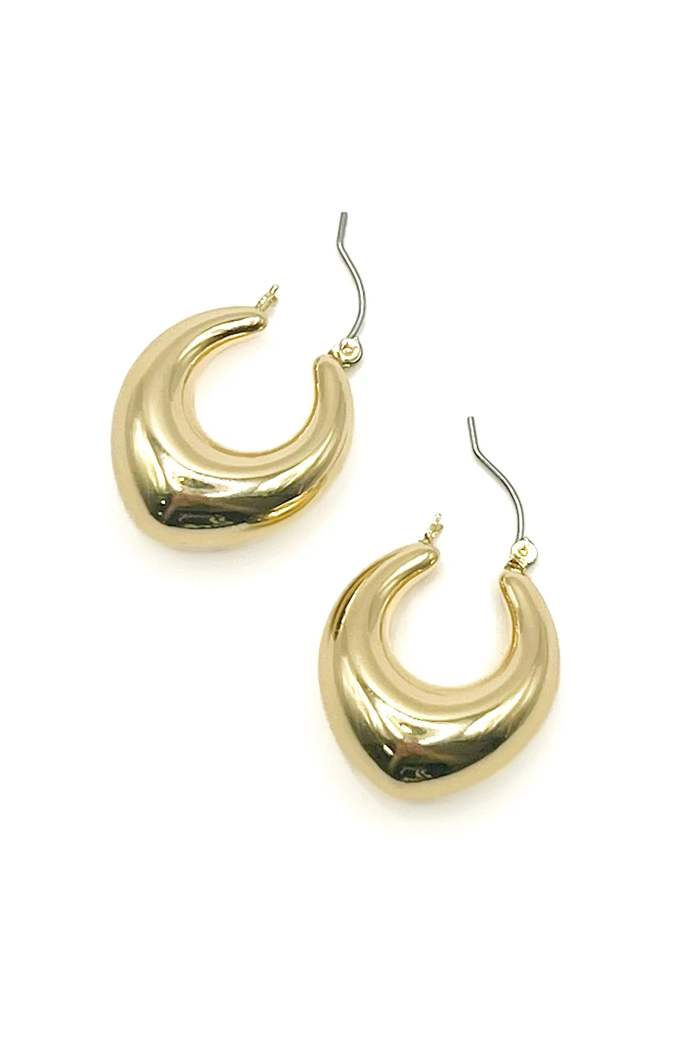 Oval Point Hoop Earrings