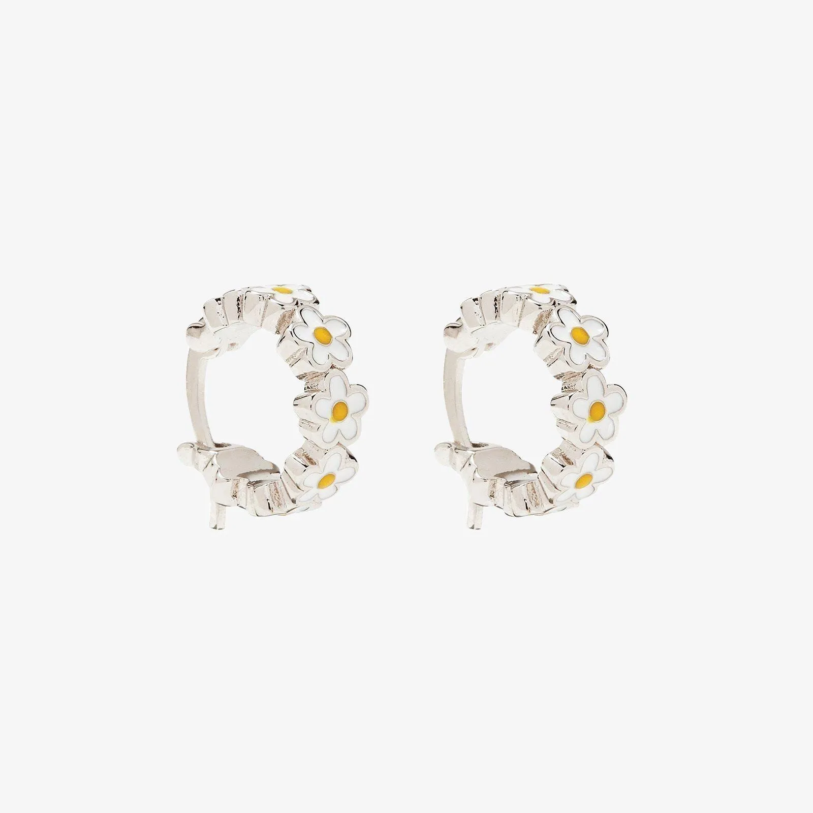 Painted Blooms Hoop Earrings