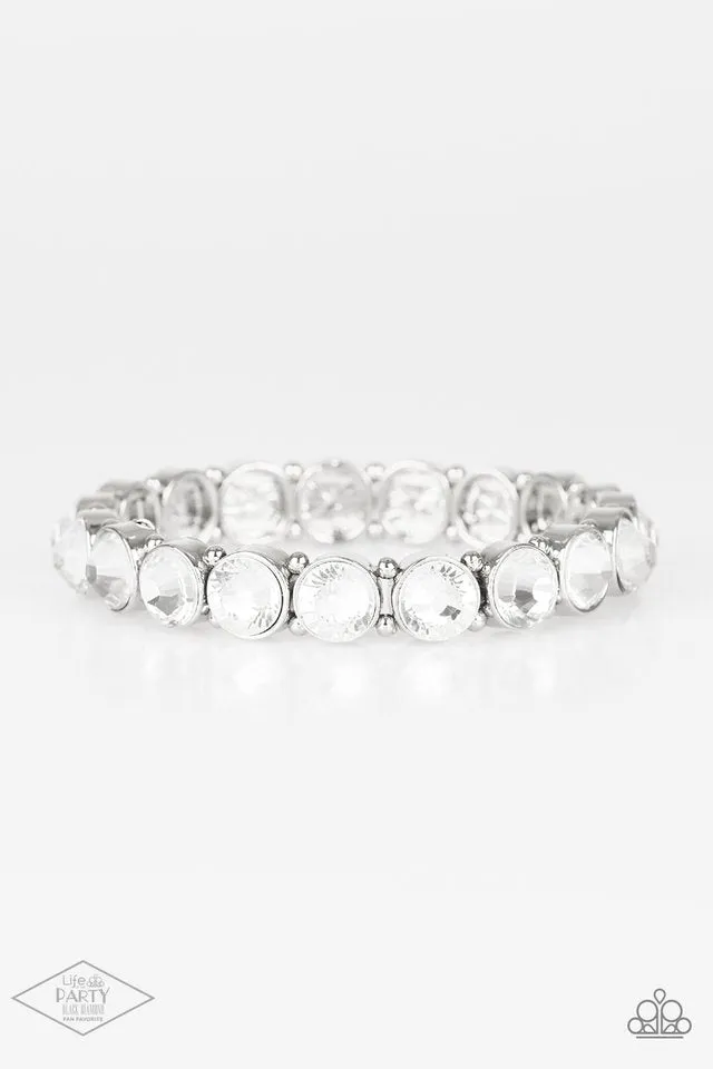 Paparazzi Bracelet ~ Sugar-Coated Sparkle - White