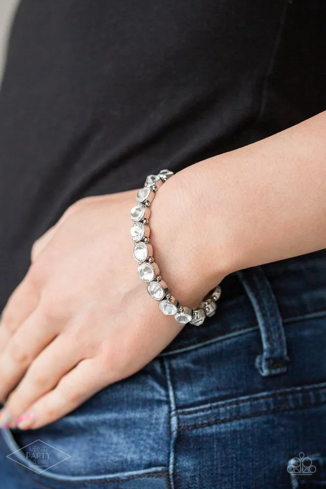 Paparazzi Bracelet ~ Sugar-Coated Sparkle - White