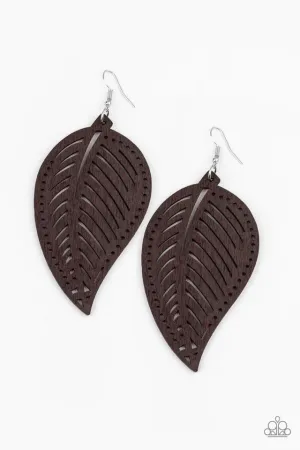 Paparazzi Earring ~ Amazon Zen - Brown