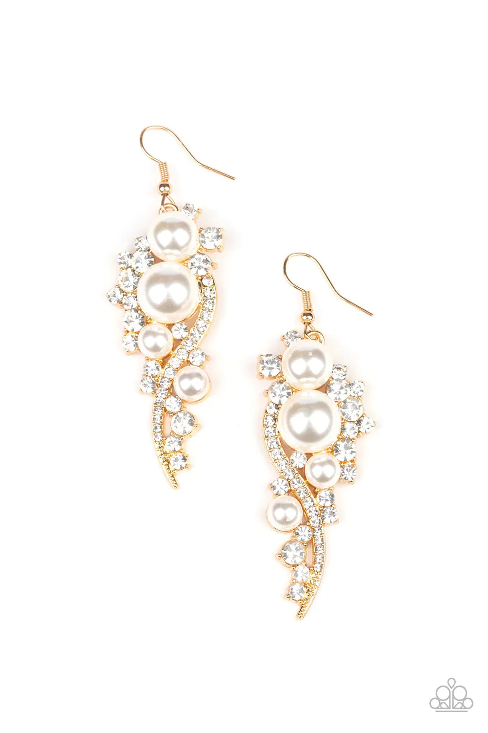 Paparazzi Earring ~ High-End Elegance - Gold