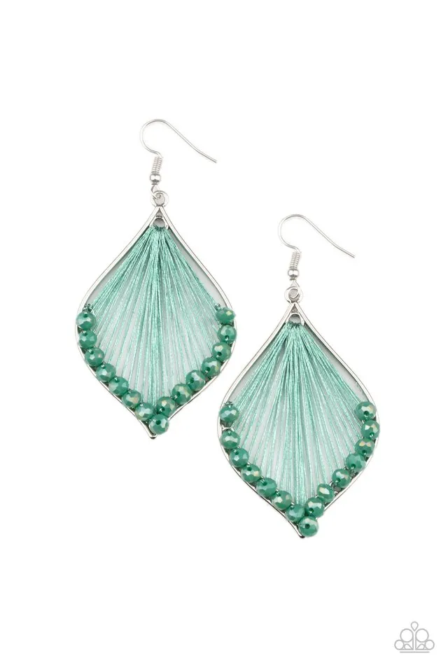 Paparazzi Earring ~ Pulling at My HARP-strings - Green