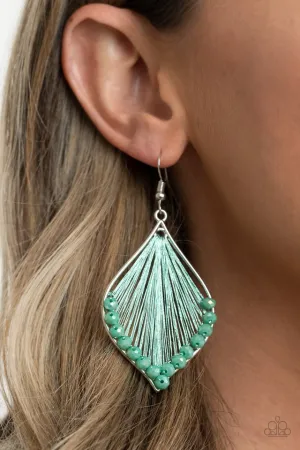 Paparazzi Earring ~ Pulling at My HARP-strings - Green