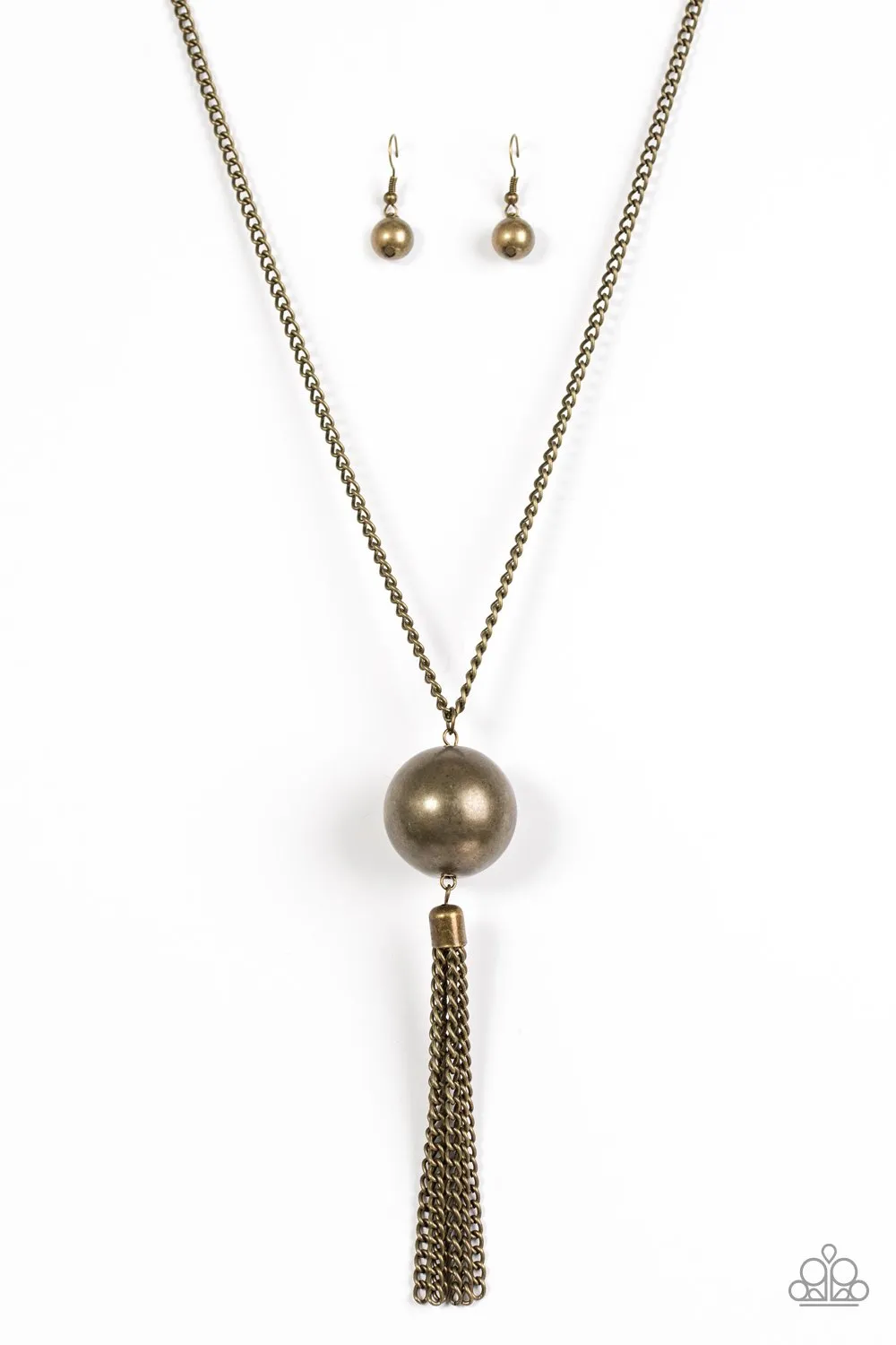 Paparazzi Necklace ~ Big Baller - Brass