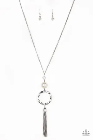 Paparazzi Necklace ~ Bold Balancing Act - White