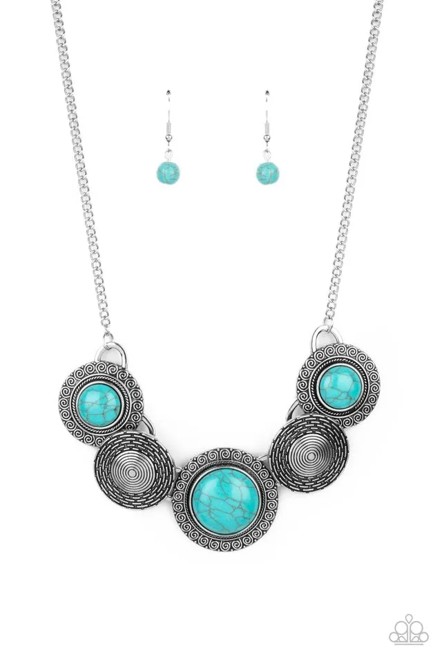 Paparazzi Necklace ~ Canyon Cottage - Blue