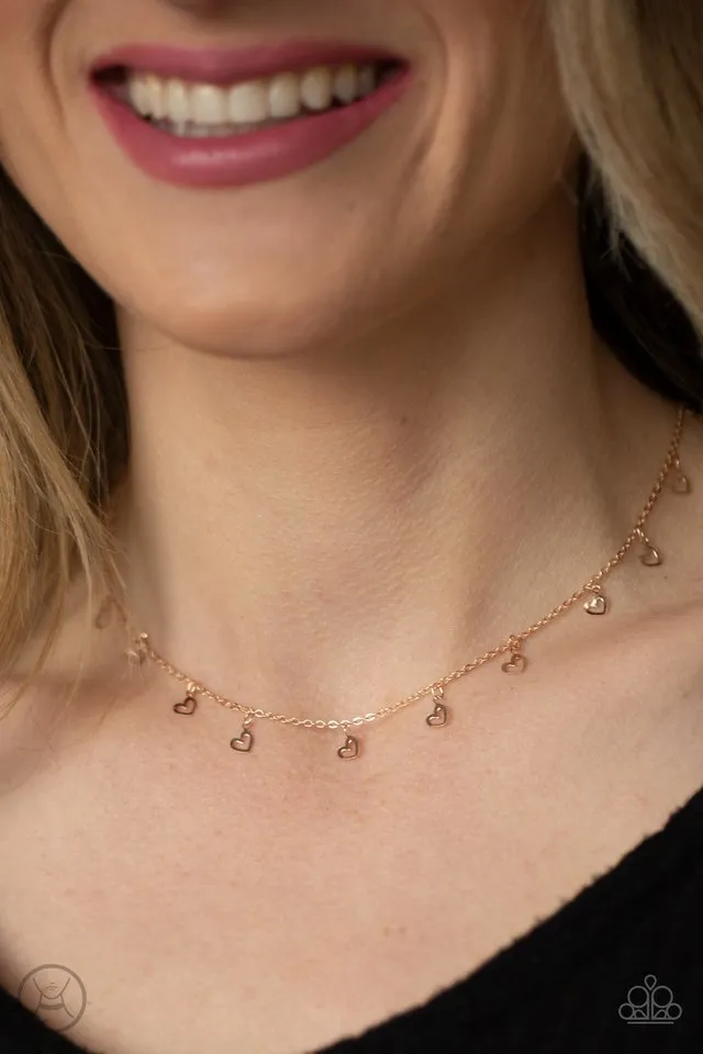 Paparazzi Necklace ~ Charismatically Cupid - Rose Gold