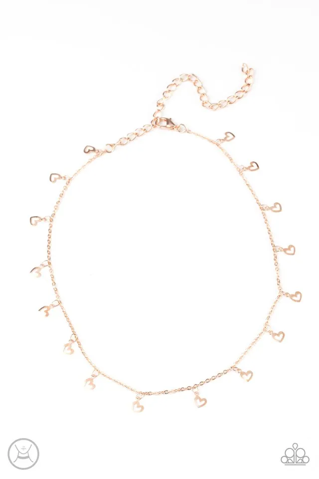 Paparazzi Necklace ~ Charismatically Cupid - Rose Gold