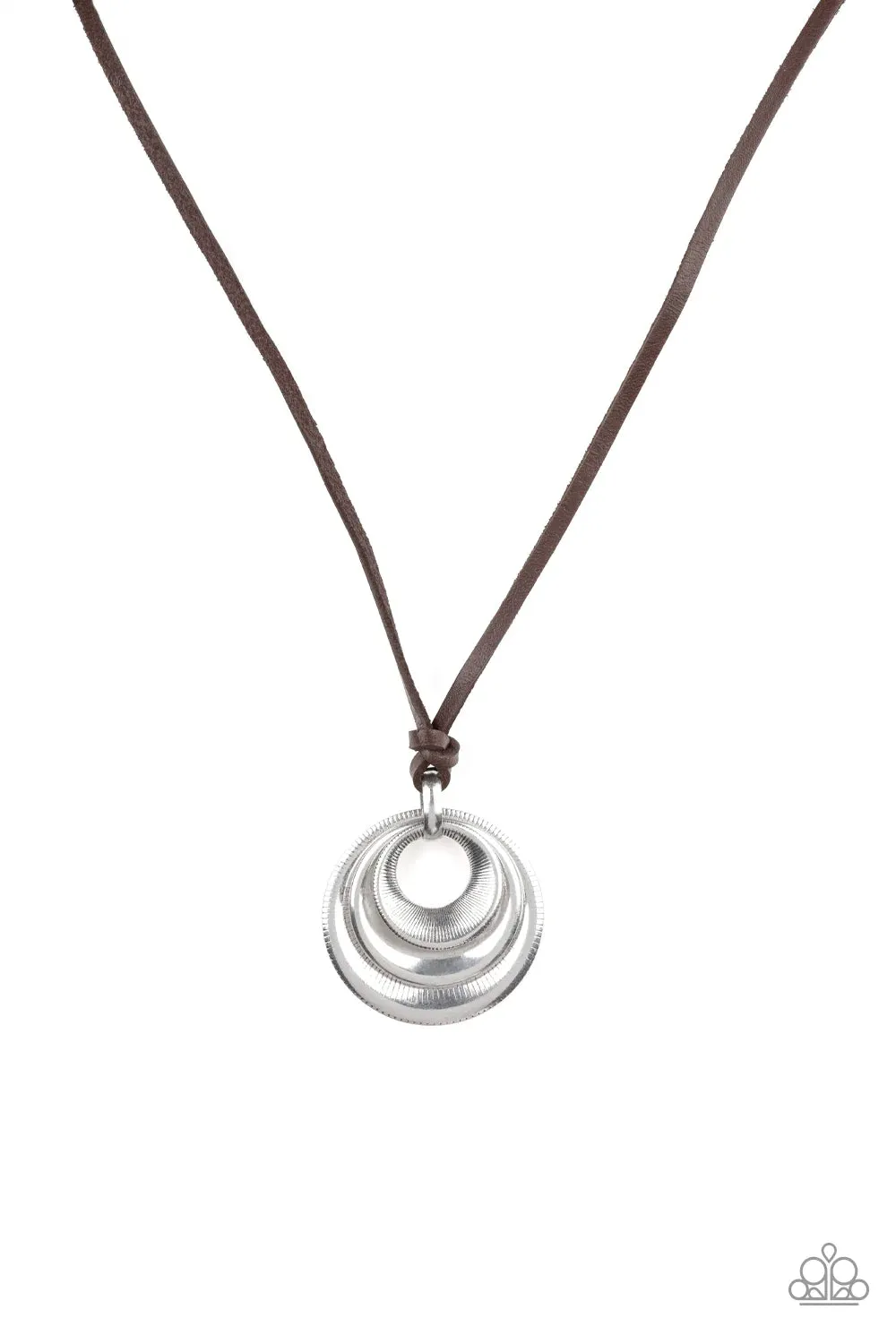 Paparazzi Necklace ~ Desert Spiral - Silver