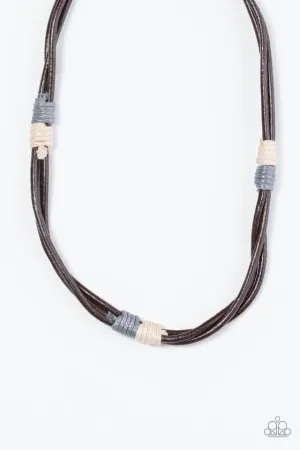 Paparazzi Necklace ~ Drift Away - Brown