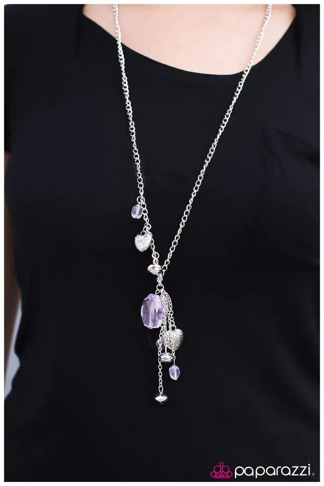 Paparazzi Necklace ~ Eat Your Heart Out - Purple