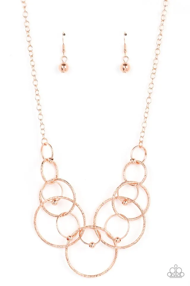 Paparazzi Necklace ~ Encircled in Elegance - Copper