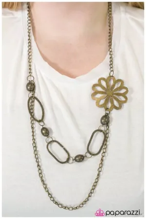 Paparazzi Necklace ~ Fresh As A Daisy - Brass