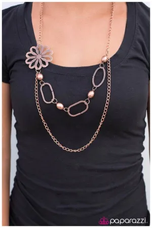 Paparazzi Necklace ~ Fresh As A Daisy - Copper