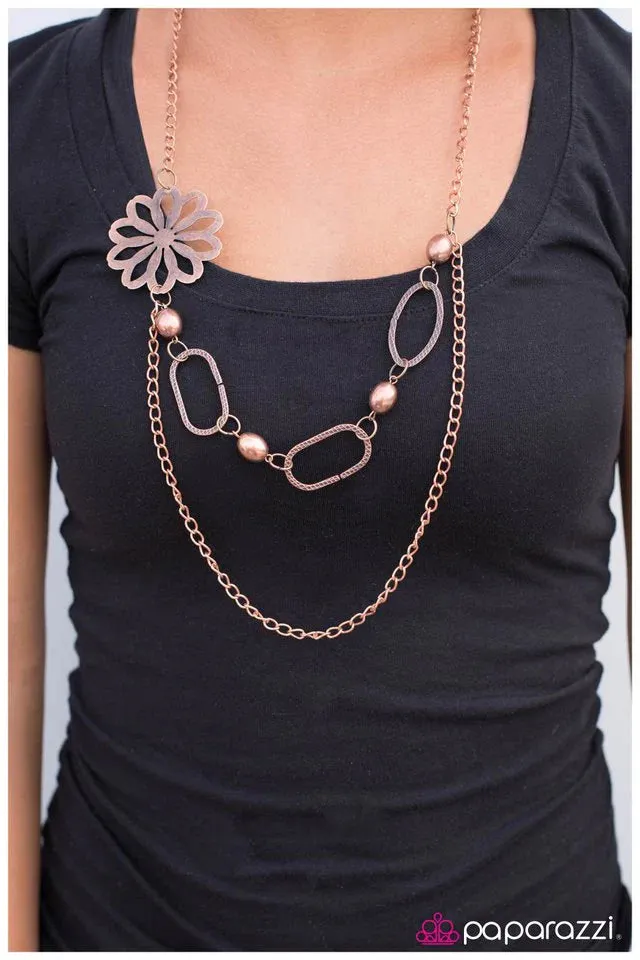 Paparazzi Necklace ~ Fresh As A Daisy - Copper