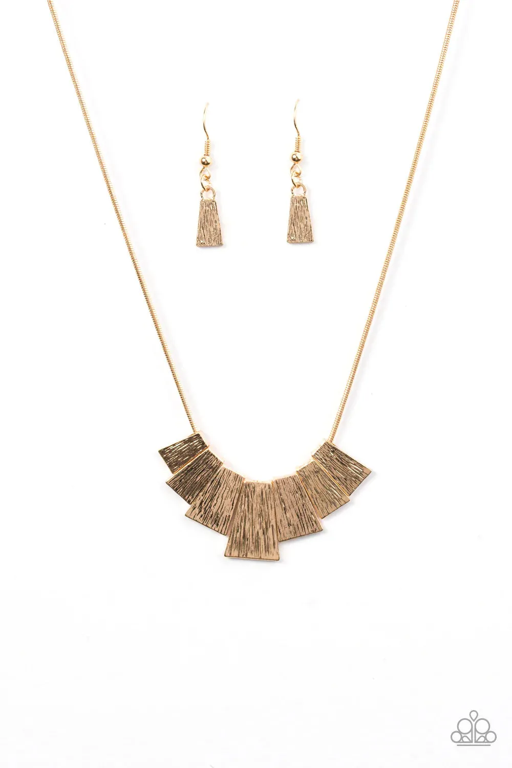 Paparazzi Necklace ~ I Think I CLAN - Gold