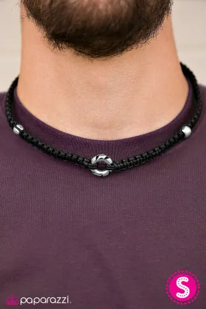 Paparazzi Necklace ~ If Theres A Will, Theres A WAVE - Black