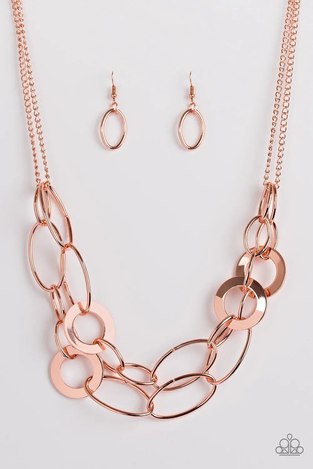 Paparazzi Necklace ~ Metallic Maverick - Copper