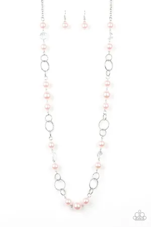 Paparazzi Necklace ~ Prized Pearls - Pink