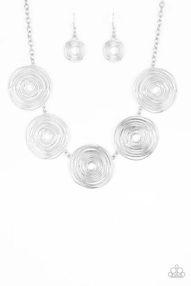 Paparazzi Necklace ~ SOL-Mates - Silver