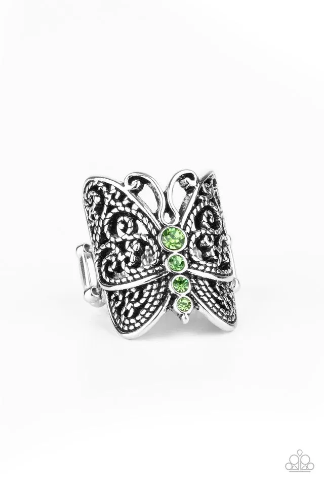 Paparazzi Ring ~ Butterfly Bling - Green