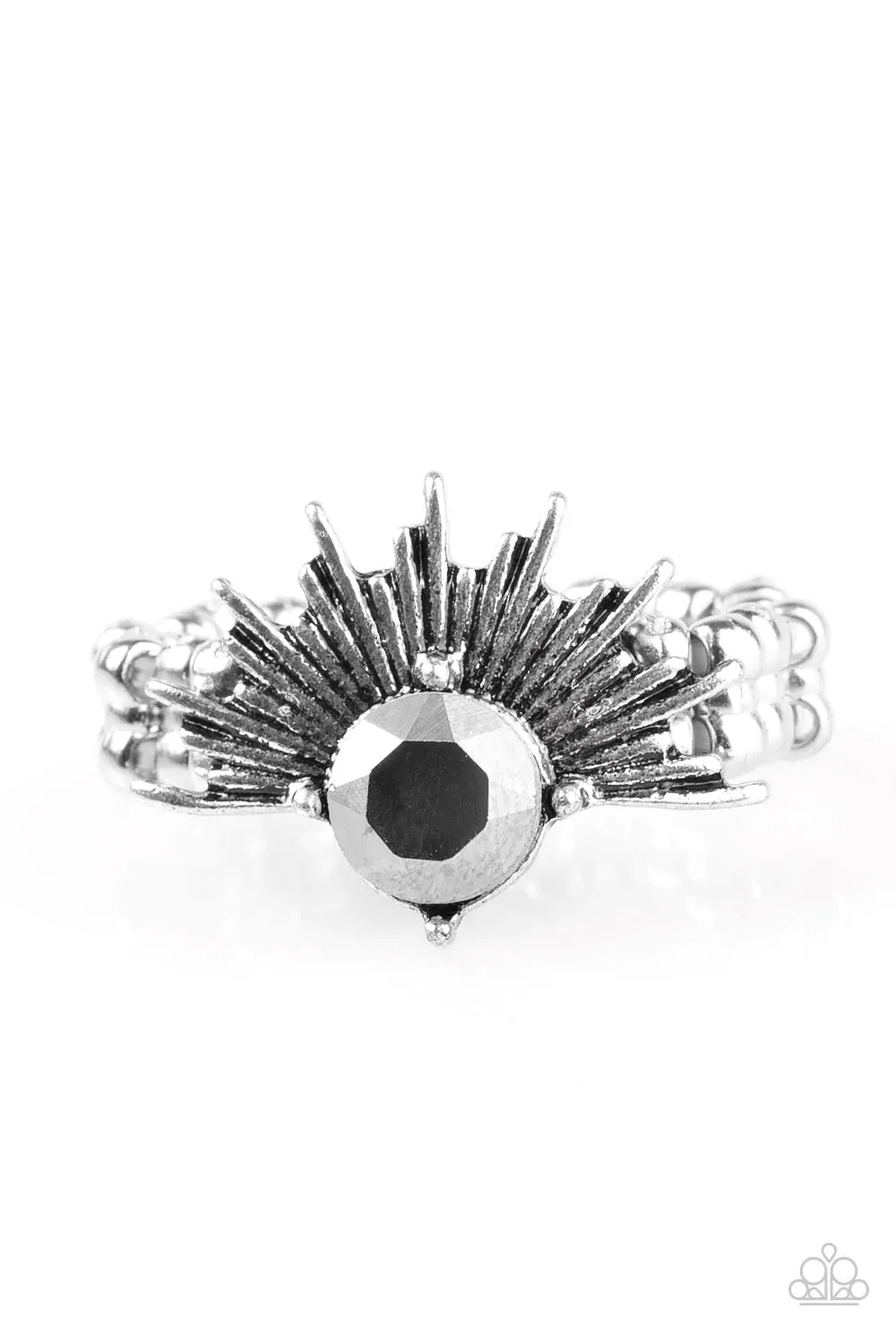 Paparazzi Ring ~ Electric Eclipse - Silver