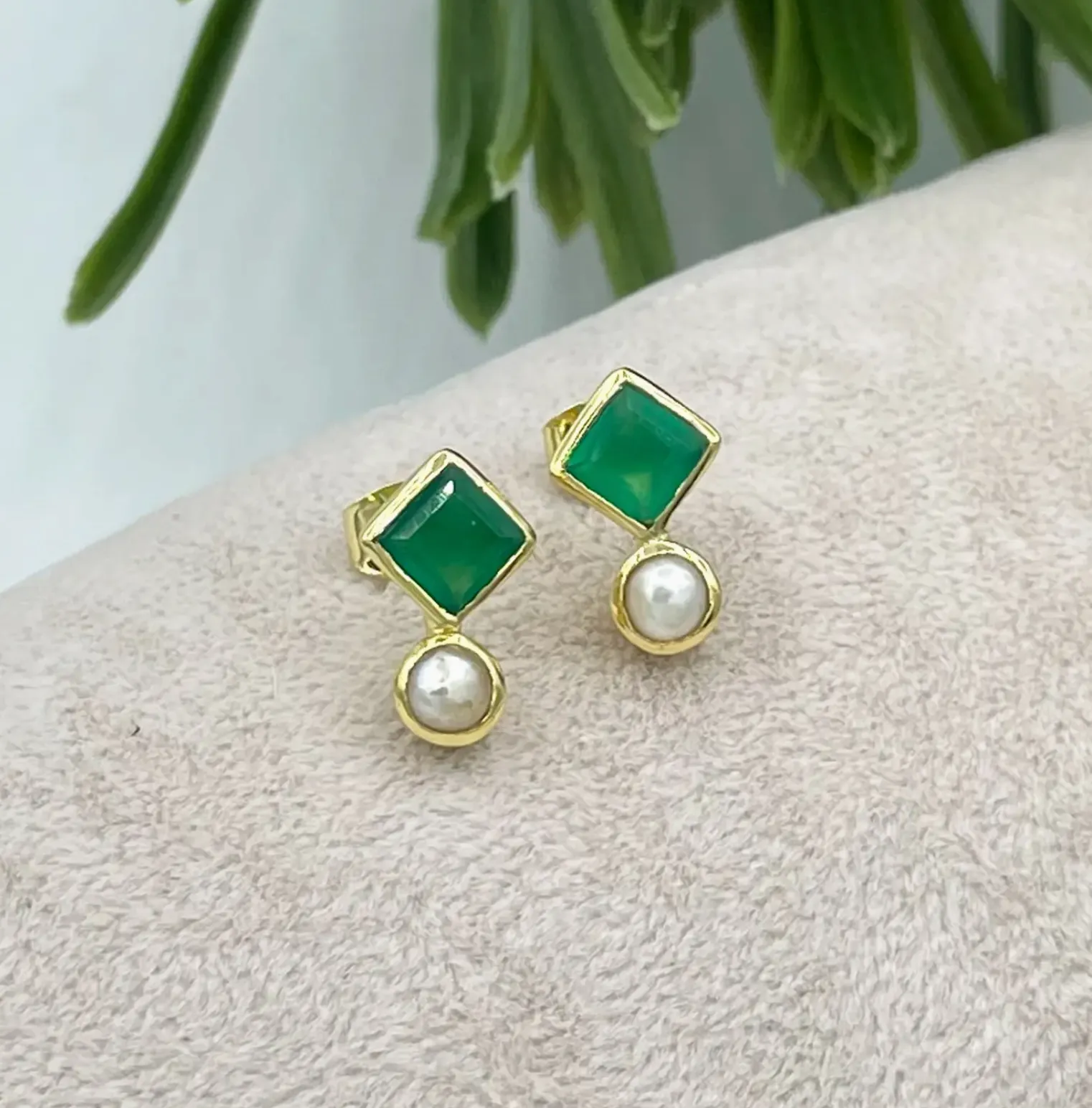 Pearl & Stone Studs