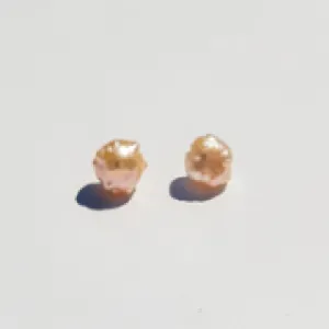 Rosebud Stud Earrings With Rare Freshwater Rosebud Pearls