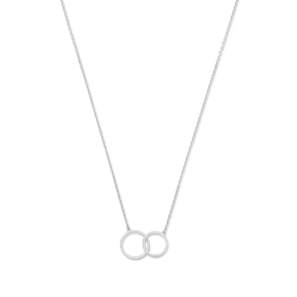 Saint Germain Loulou 14 karat white gold necklace with two rings