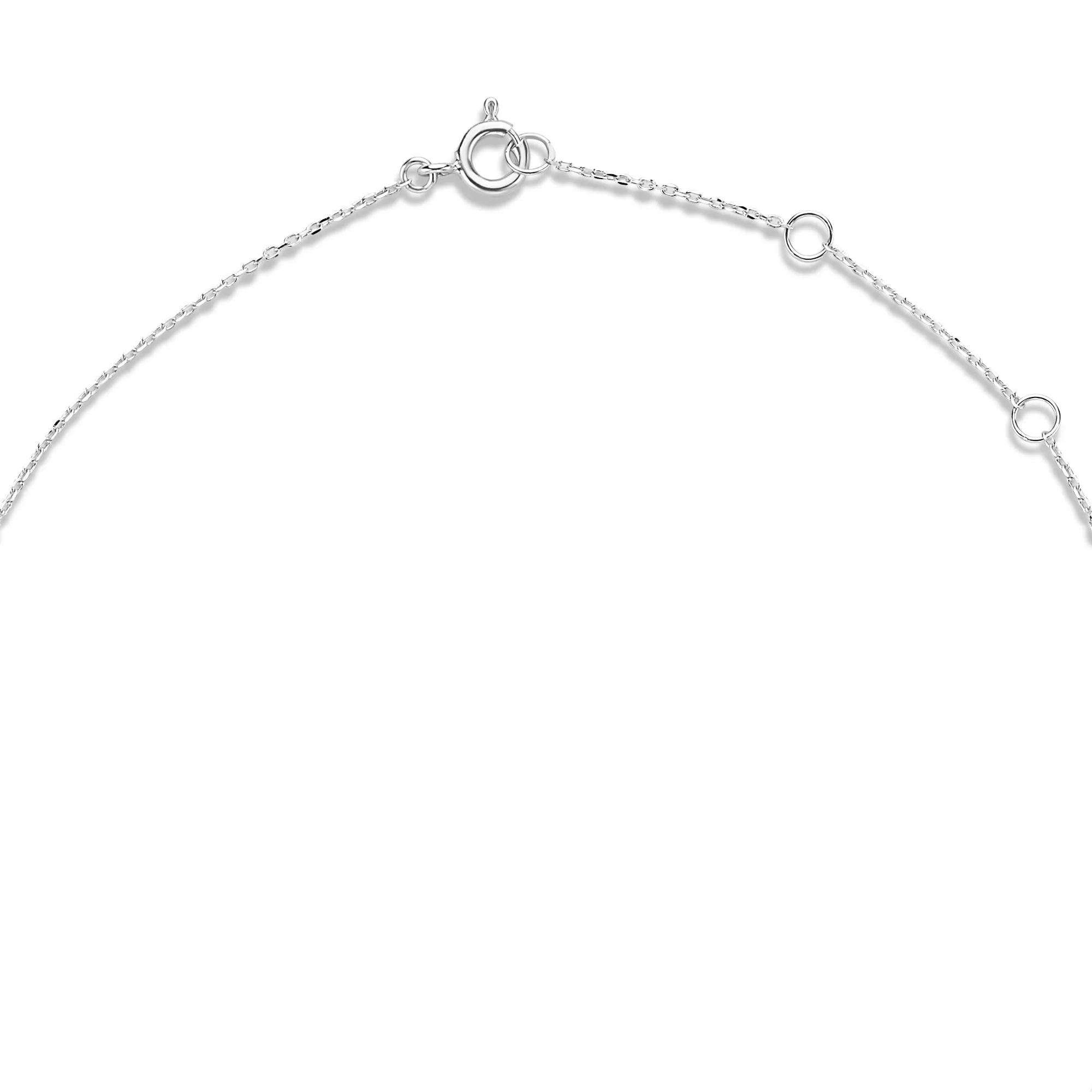 Saint Germain Loulou 14 karat white gold necklace with two rings