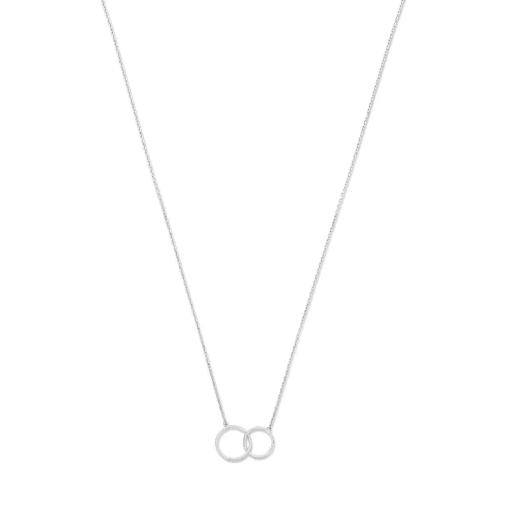 Saint Germain Loulou 14 karat white gold necklace with two rings