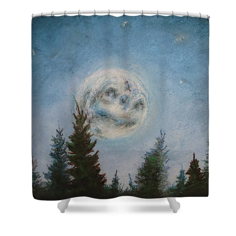 Shiny Moon Sun - Shower Curtain