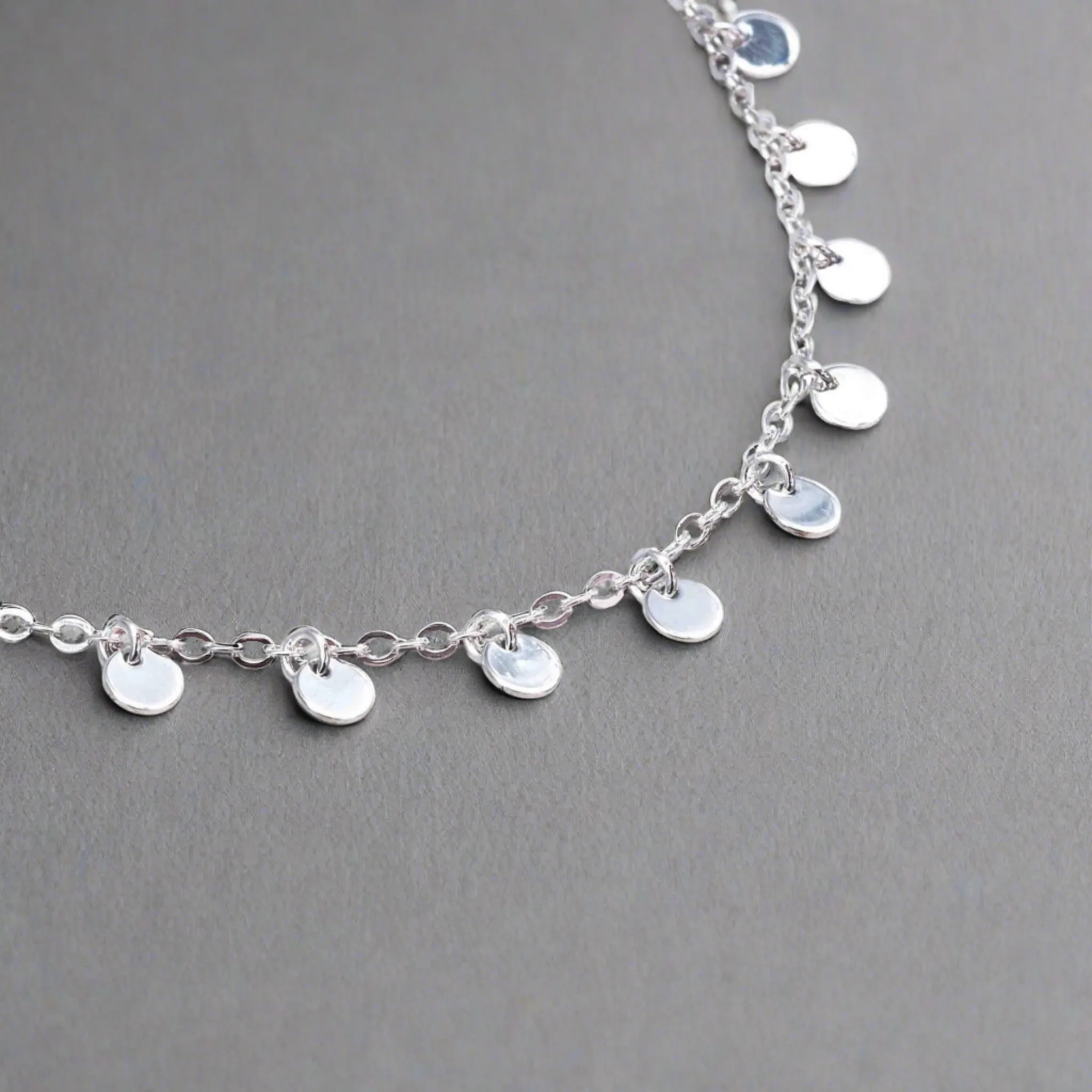 Silver Mini Disc Necklace