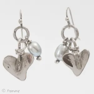 Silver princess earrings