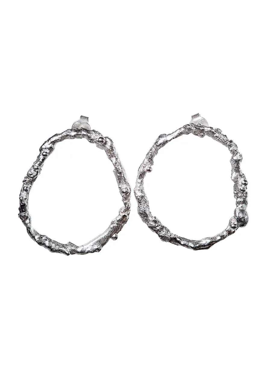 Silver Trash Earrings