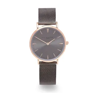 Small Elie Beaumont Engraved Dark Grey Ladies Watch