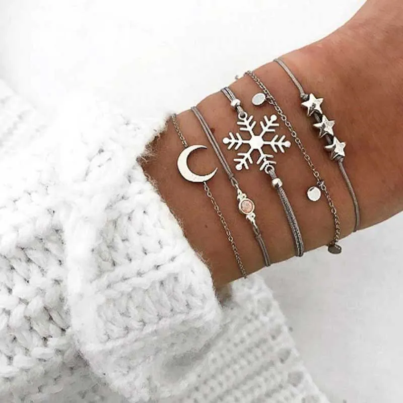 Snowflake Stacking Bracelets | Boho Jewellery