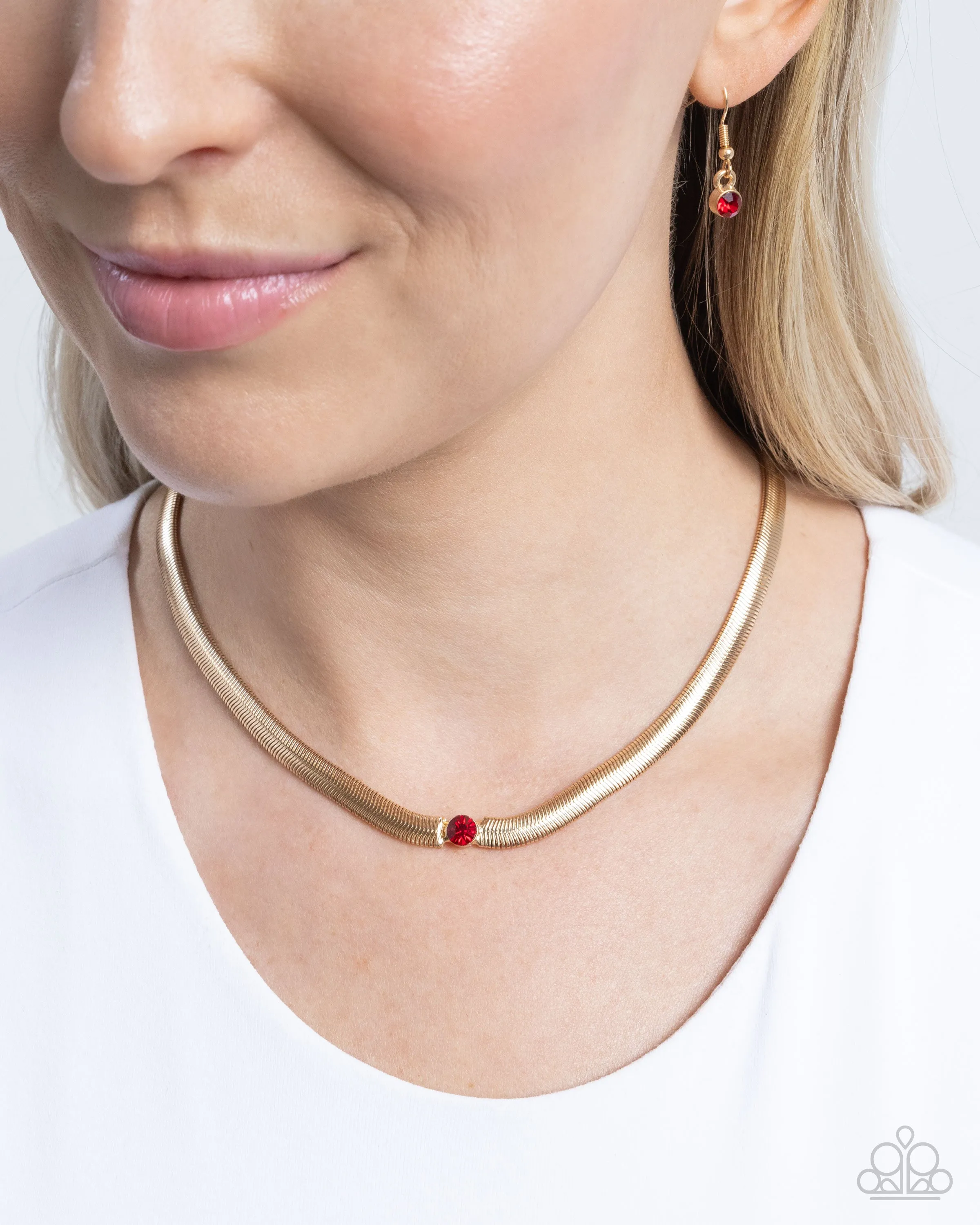 Stunning Solitaire - Red Necklaces