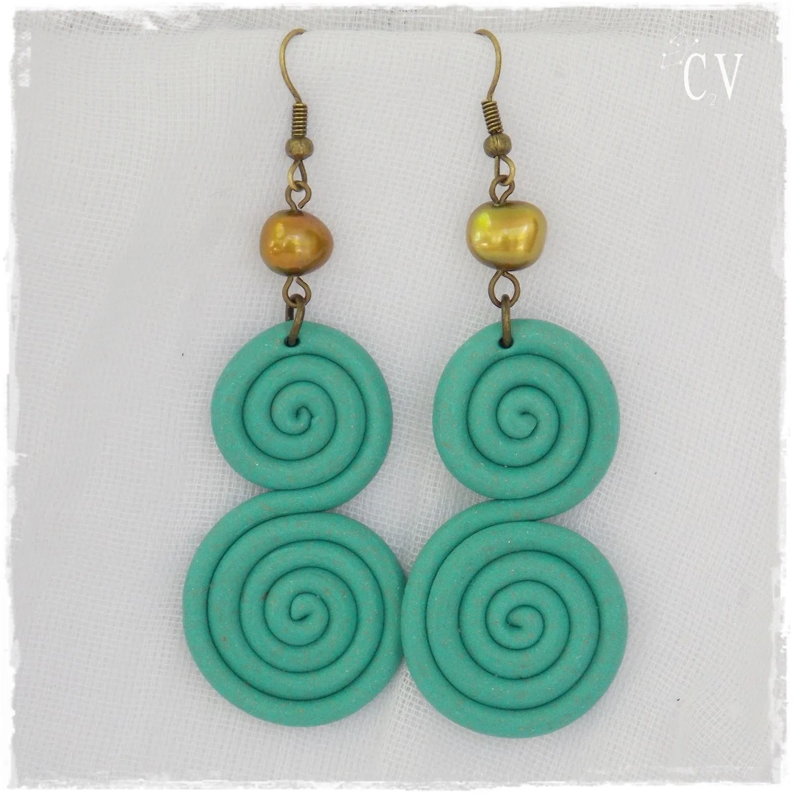 Swirl Polymer Clay Earrings