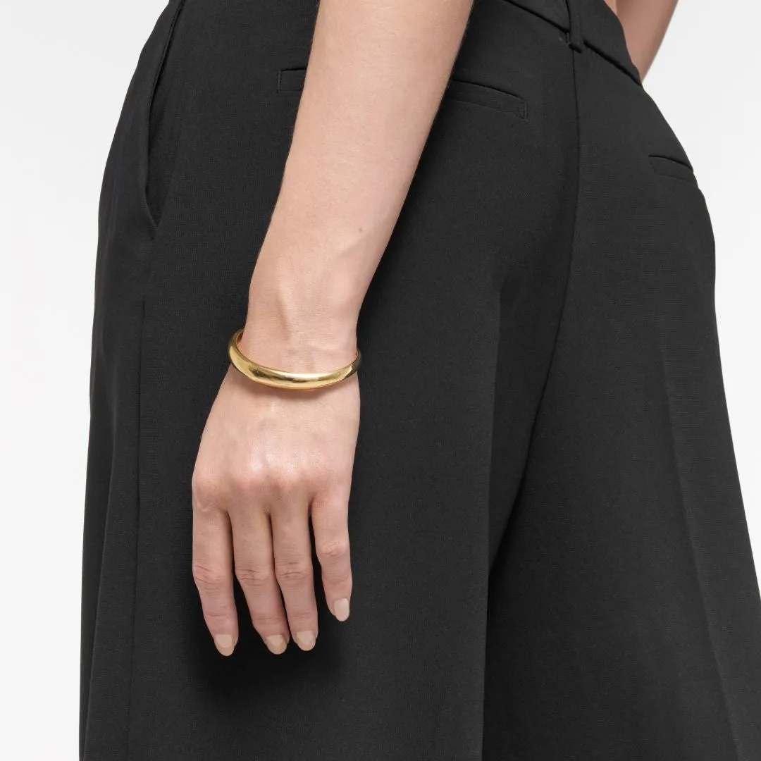 Tarnish Resistant 14k Gold Plated Dome Cuff