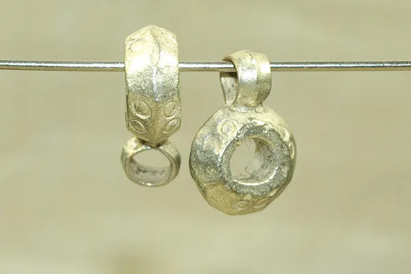 Traditional Hair Ring Pendant from Ethiopia with Silver finish