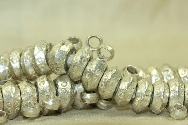 Traditional Hair Ring Pendant from Ethiopia with Silver finish