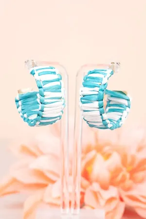 Turquoise wrapped hoops