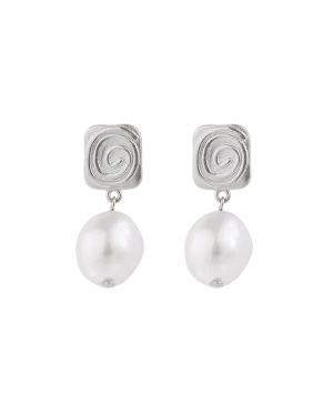 VELVET SWIRL EARRINGS (STERLING SILVER)